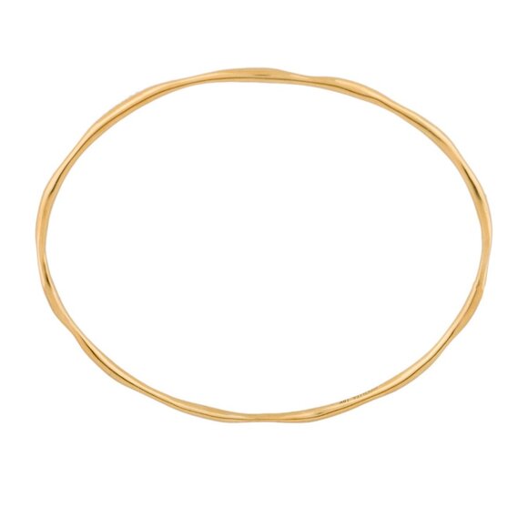 IPPOLITA 18K 750 YELLOW GOLD SMOOTH SQUIGGLE CLASSICO BANGLE BRACELET - Picture 5 of 6
